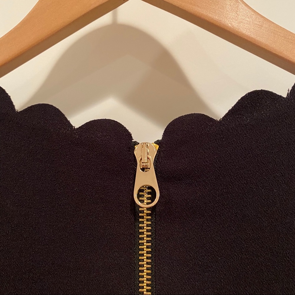 Ted Baker Black Shift Dress with Scallop Details - Picture 6 of 13